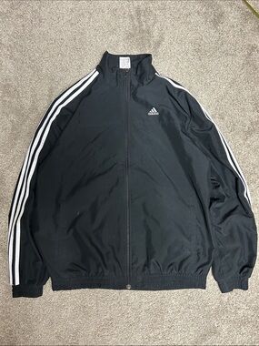 Vintage Adidas Black Striped Tracksuit Jacket